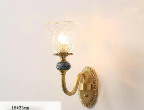 Luxury Nordic Style Bedroom Full Copper Wall Lamp Single / Without light source Copper Wall Lamps