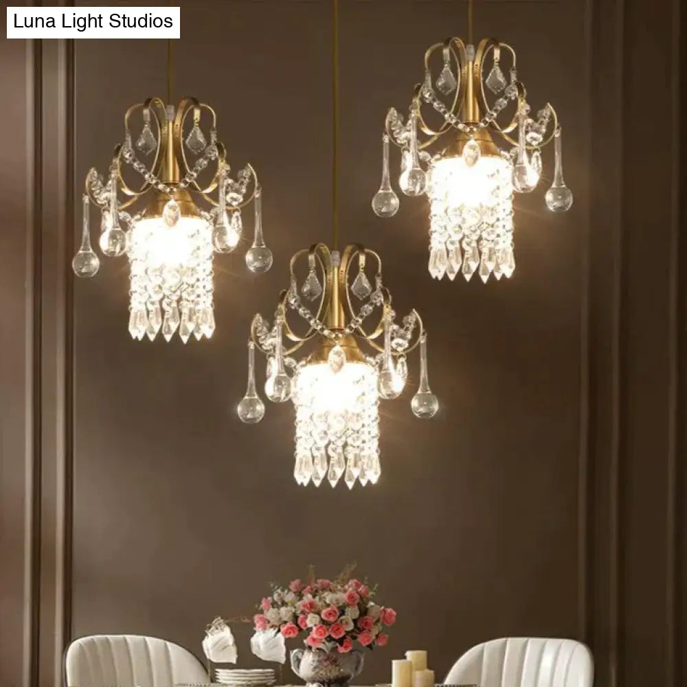 Luxury Single Head Crystal Dining Room Pendant Light