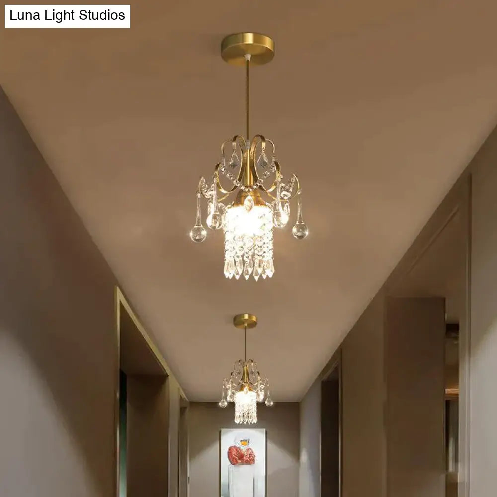 Luxury Single Head Crystal Dining Room Pendant Light