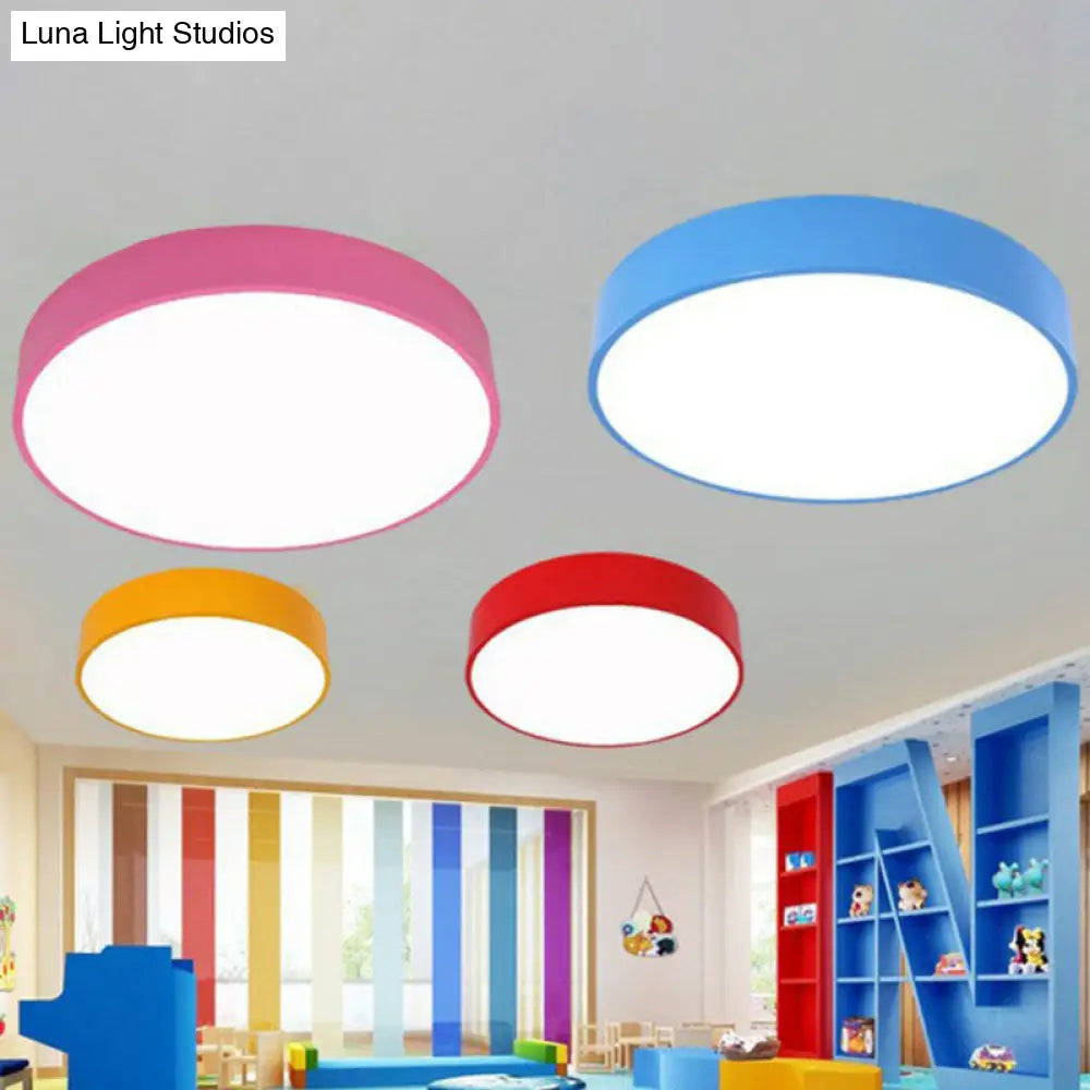 Macaron Acrylic Led Flush Mount Ceiling Light - Kindergarten - Friendly