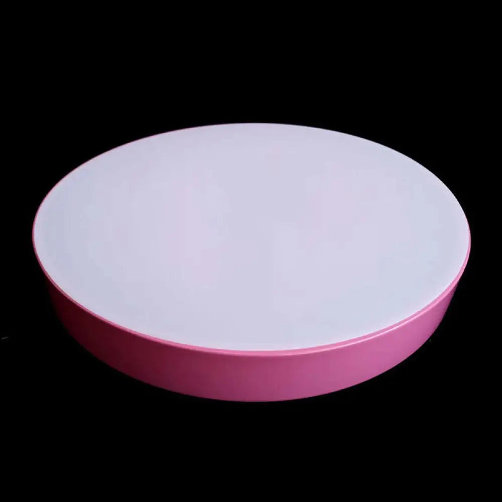 Macaron Acrylic Led Flush Mount Ceiling Light - Kindergarten - Friendly Pink / 16’