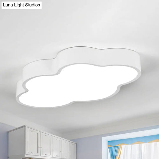 Macaron Cloud Shaped Led Ceiling Light - Acrylic 20.5’/24.5’ Wide White/Blue Ideal For Bedrooms