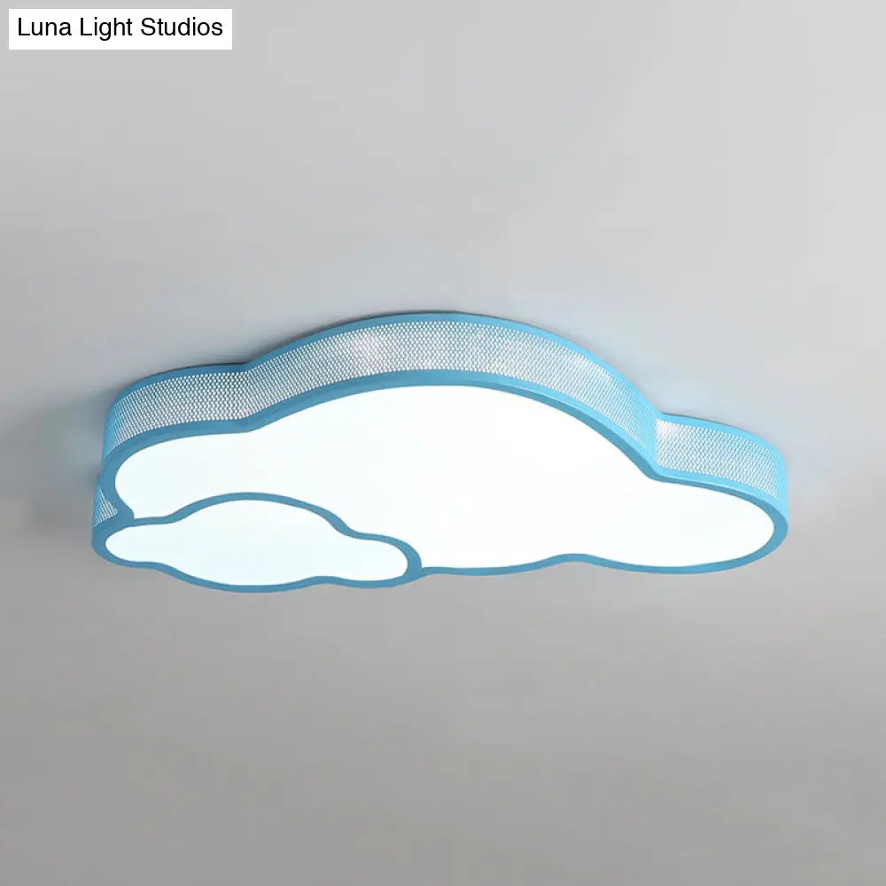 Macaron Flat Cloud Led Ceiling Lamp For Baby Girls Bedroom