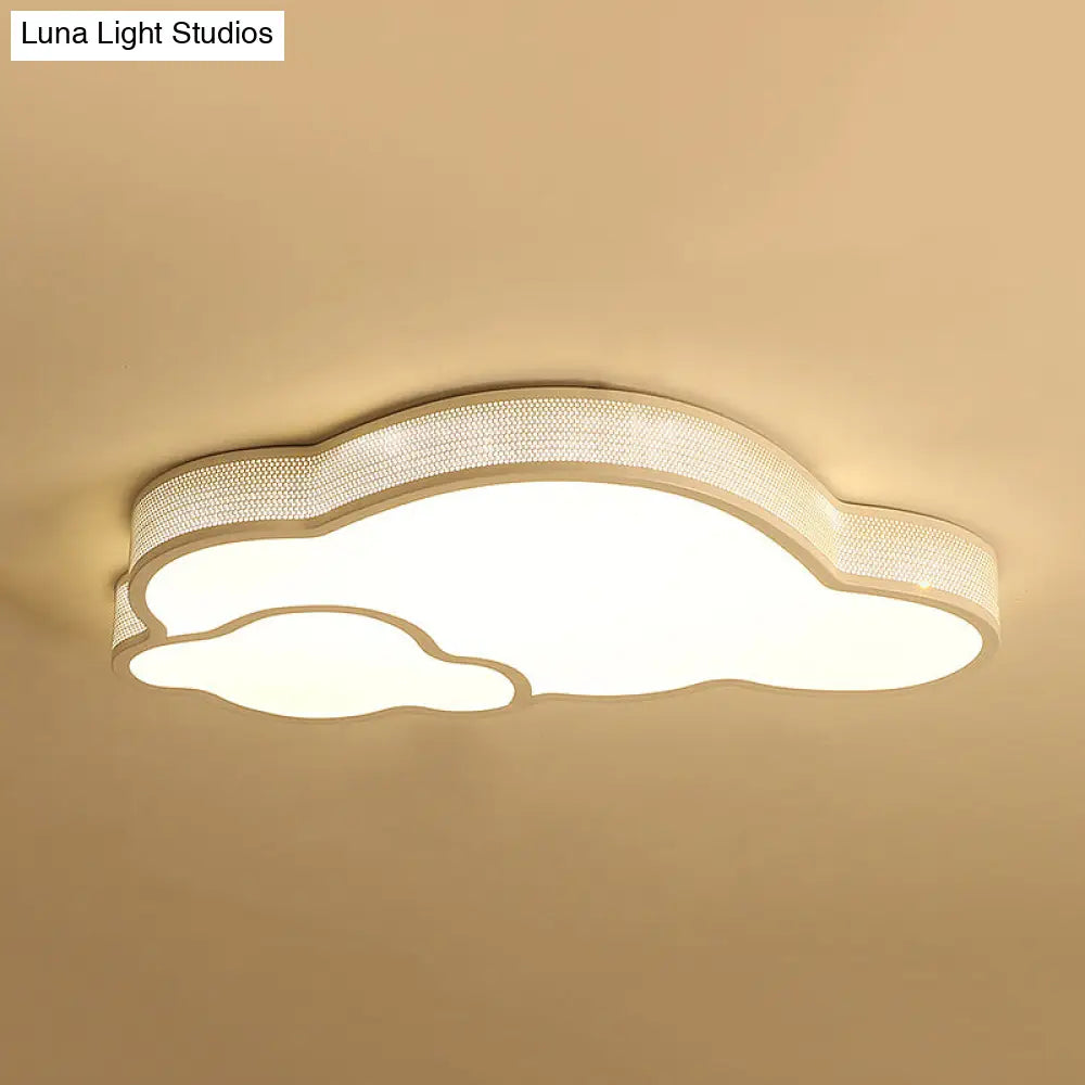 Macaron Flat Cloud Led Ceiling Lamp For Baby Girls Bedroom