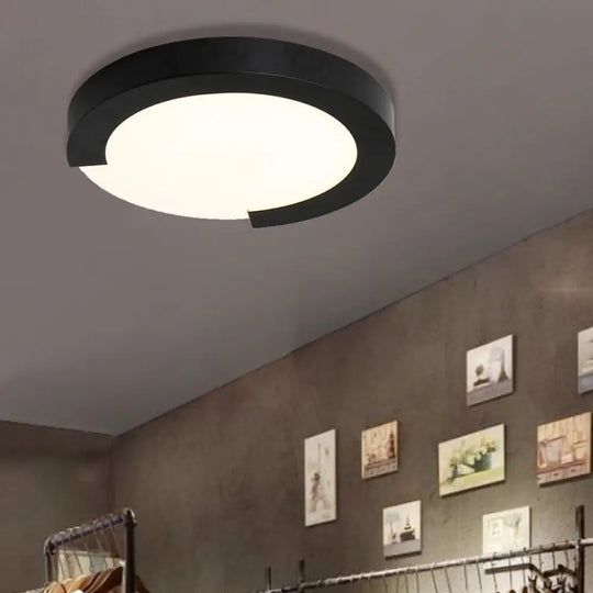 Macaron Flush Mount Ceiling Lights - 16’/20’ Round In Black/White/Pink Black / 20’ 2 Color