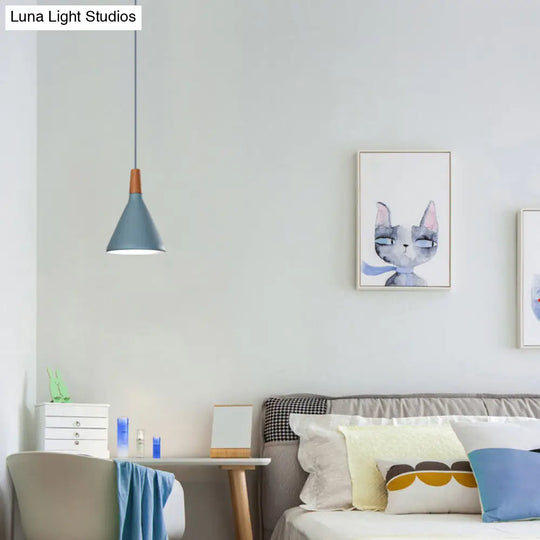 Stylish Macaron Pendant Lamp Single Light Hanging For Bedroom Or Bathroom