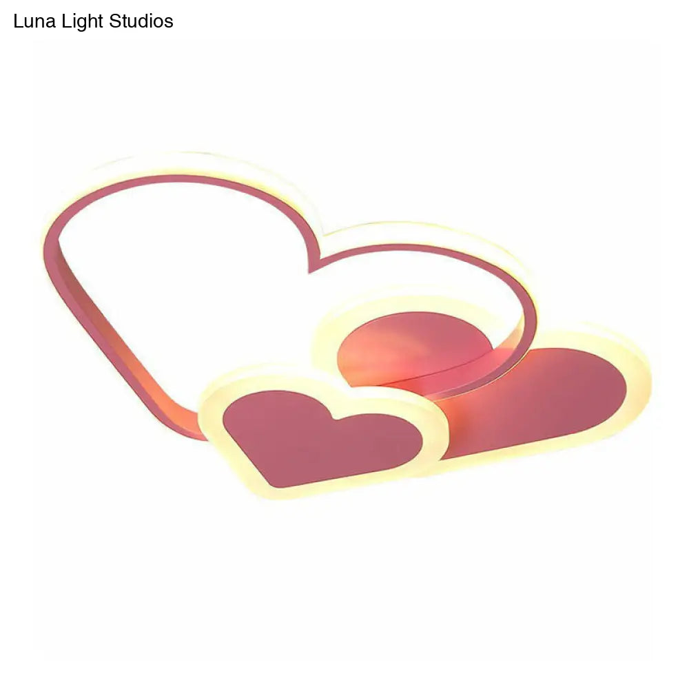 Macaron Heart Led Flush Ceiling Light: Kindergarten Light Fixture