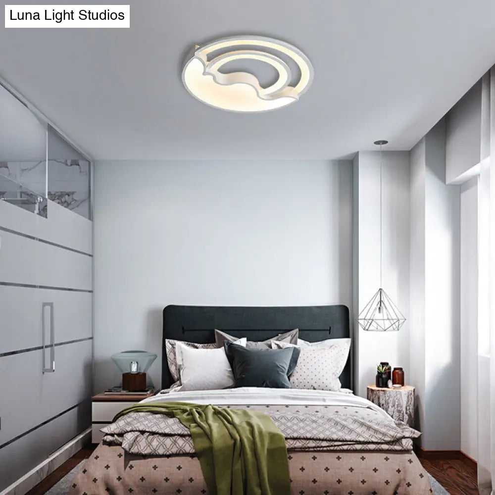 Macaron Led Ceiling Lamp - Modern Flush Mount Light For Child’s Bedroom