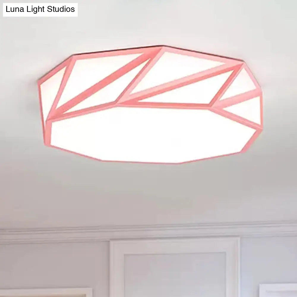 Macaron Led Ceiling Light: Stylish Flushmount For Adult Kid Bedroom