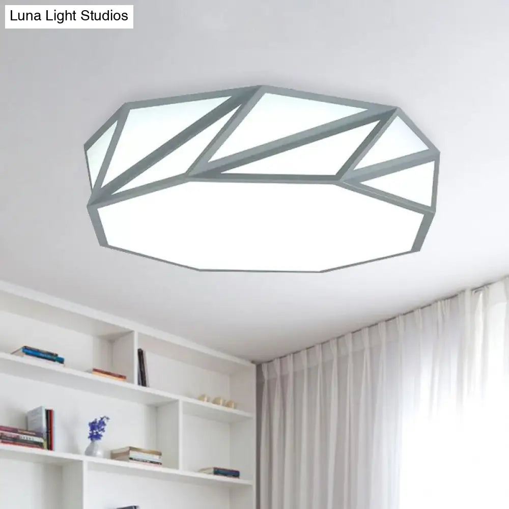 Macaron Led Ceiling Light: Stylish Flushmount For Adult Kid Bedroom