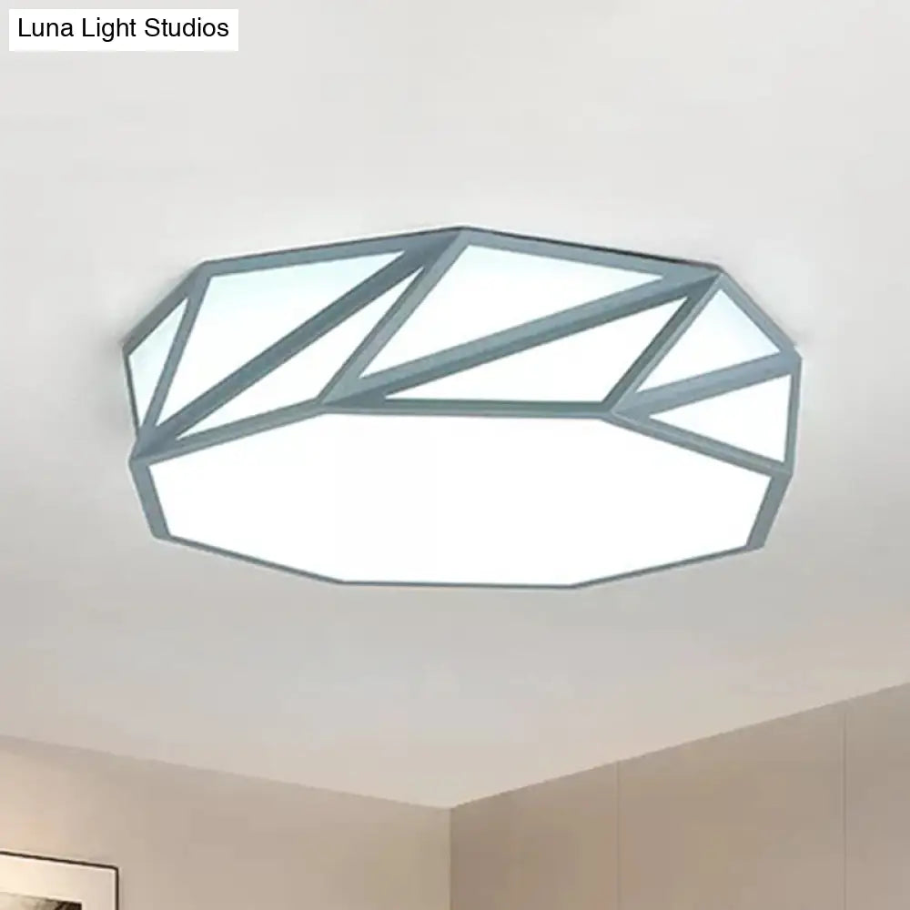 Macaron Led Ceiling Light: Stylish Flushmount For Adult Kid Bedroom