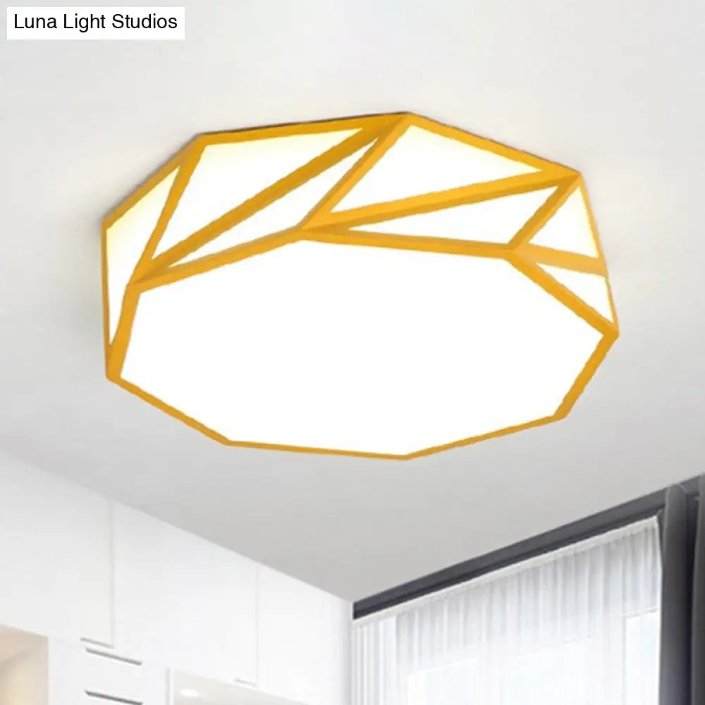 Macaron Led Ceiling Light: Stylish Flushmount For Adult Kid Bedroom