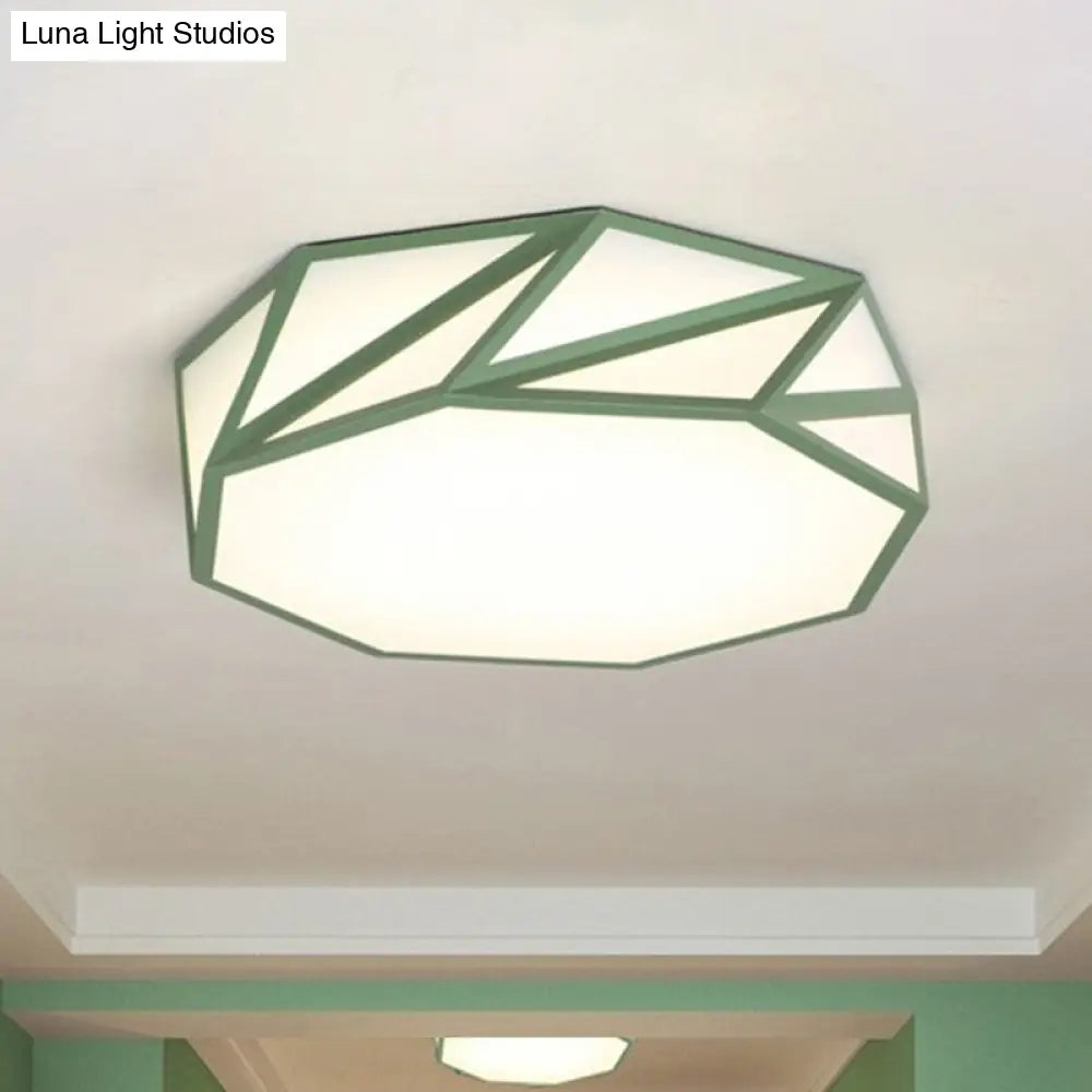 Macaron Led Ceiling Light: Stylish Flushmount For Adult Kid Bedroom