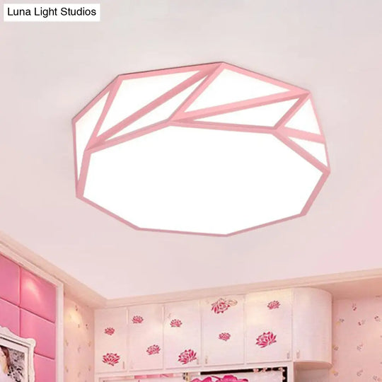 Macaron Led Ceiling Light: Stylish Flushmount For Adult Kid Bedroom