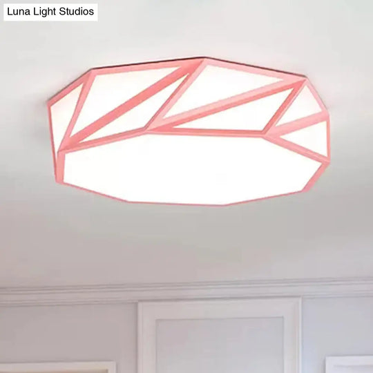 Macaron Led Ceiling Light: Stylish Flushmount For Adult Kid Bedroom