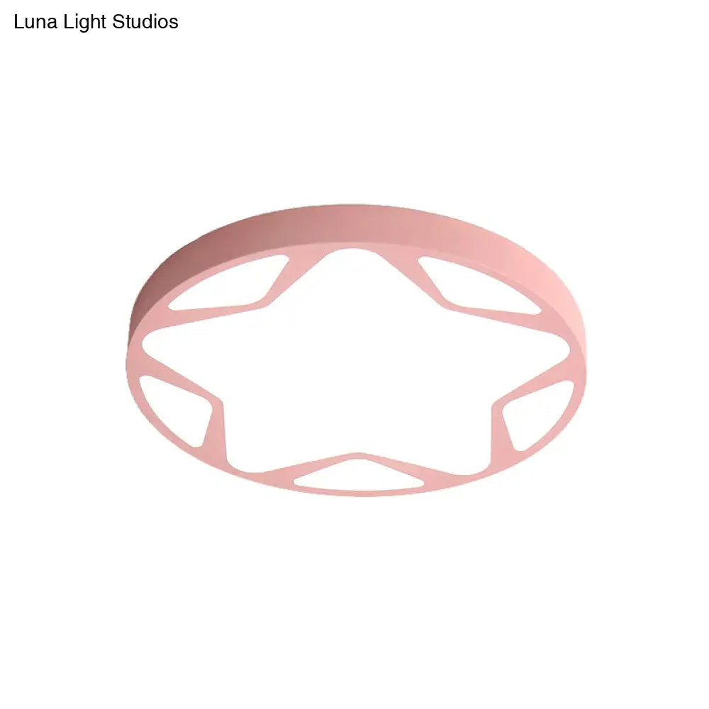 Macaron Loft Acrylic Ceiling Lamp: Candy Colored Flush Light For Child Bedroom