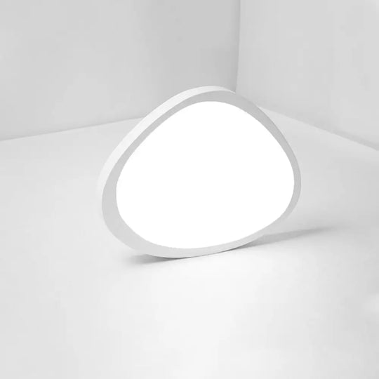 Macaron Loft Acrylic Triangle Led Flush Ceiling Light For Baby Room - Candy Colored Lamp White / 18’