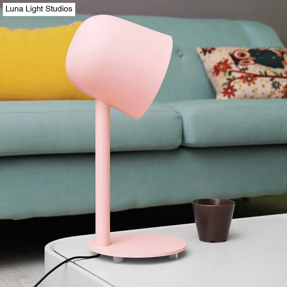 Macaron Loft Desk Lamp - Kindergarten Dormitory Cup Light Sleek Metal Design