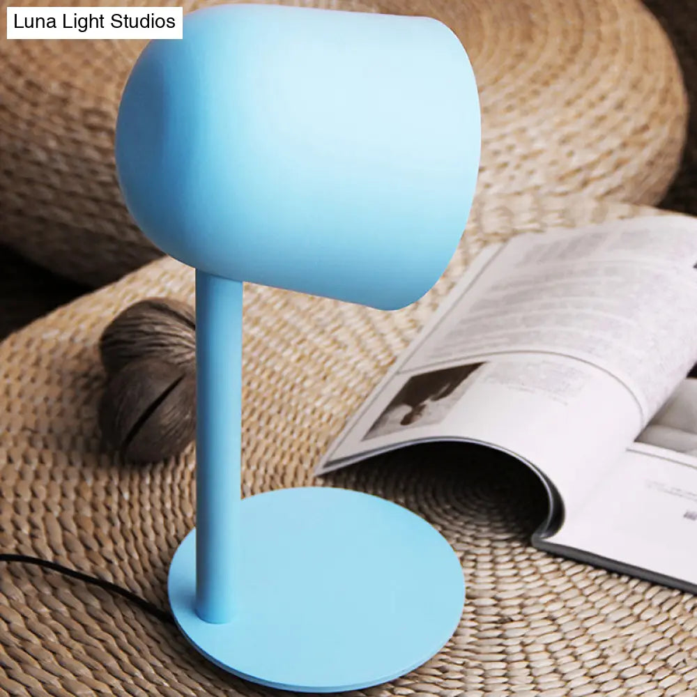 Macaron Loft Desk Lamp - Kindergarten Dormitory Cup Light Sleek Metal Design