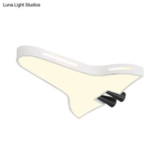 Macaron Loft Led Ceiling Lamp - Metal Acrylic Plane Flush Light For Kids Bedroom
