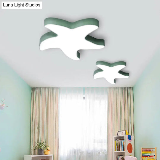 Macaron Loft Starfish Flush Mount: Candy-Colored Acrylic Ceiling Light