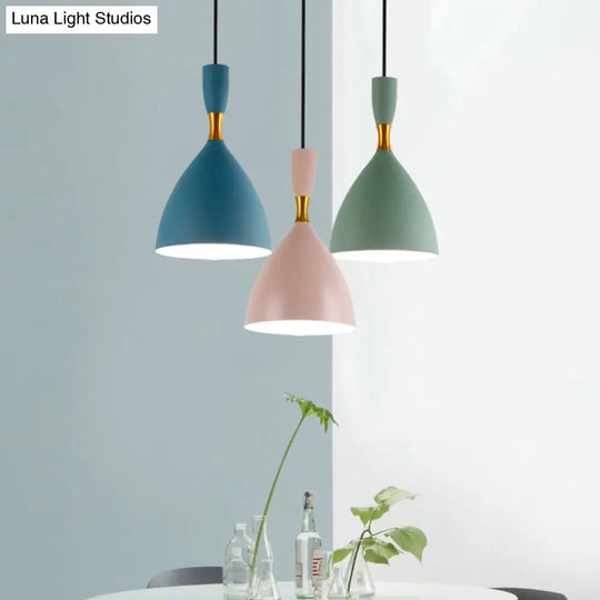 Macaron Loft Suspension Light - Restaurant Cloth Shop Funnel Pendant Lighting Aluminum 1 Head