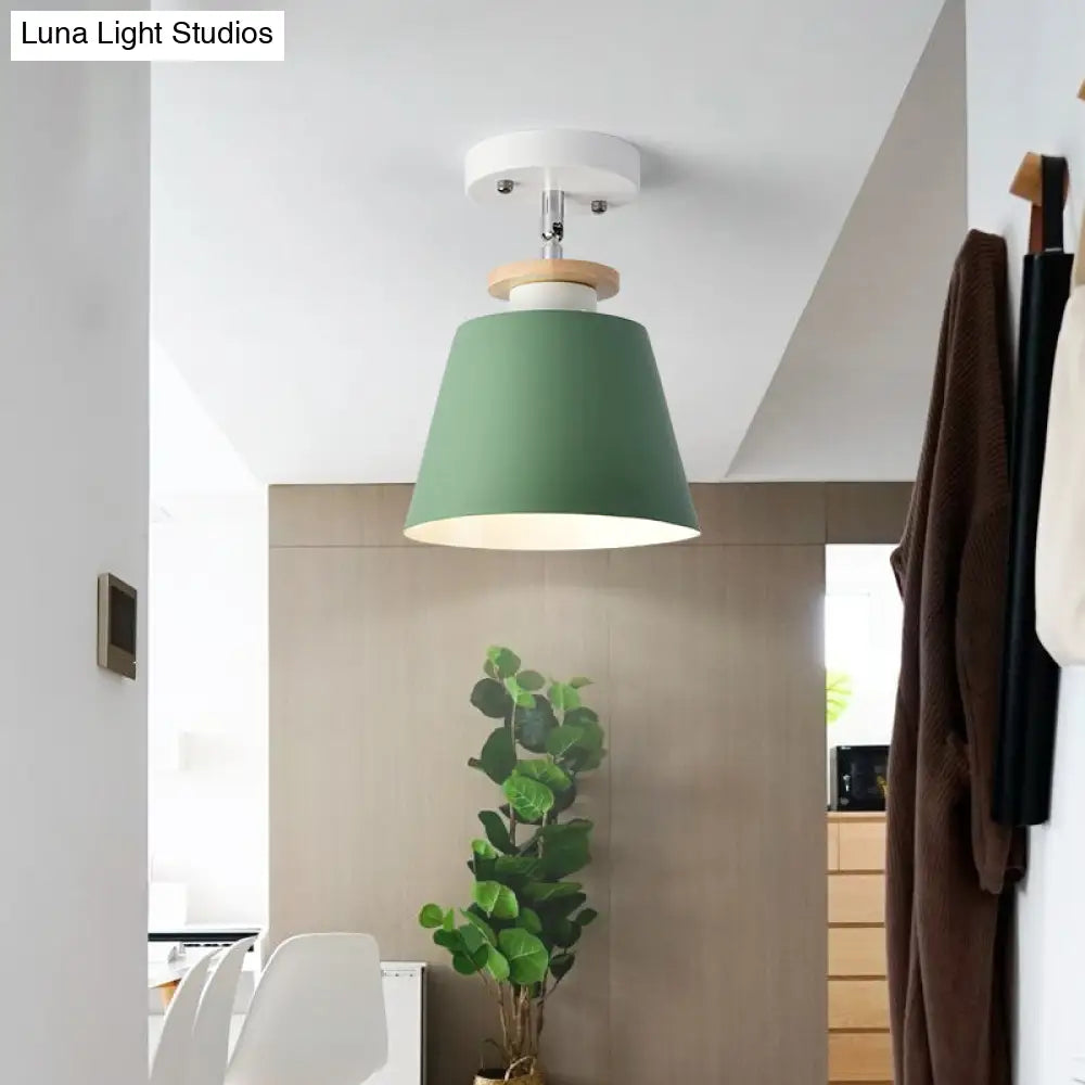 Macaron Metal Corridor Ceiling Flush Light - Adjustable Semi Mount Lighting