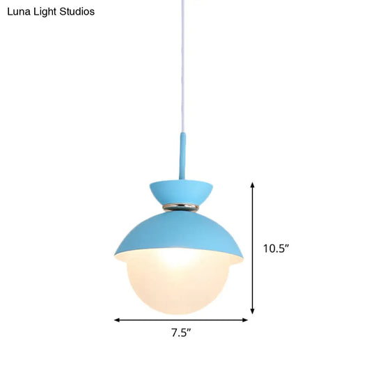 Macaron Flared Pendant Light: Gray/Blue/Pink Ideal For Dining Room