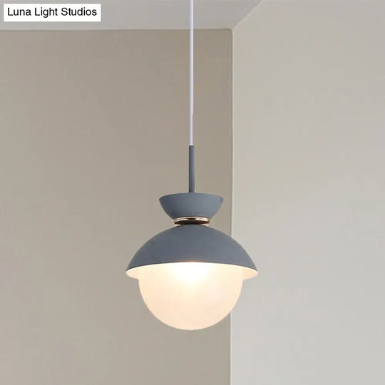 Macaron Flared Pendant Light: Gray/Blue/Pink Ideal For Dining Room