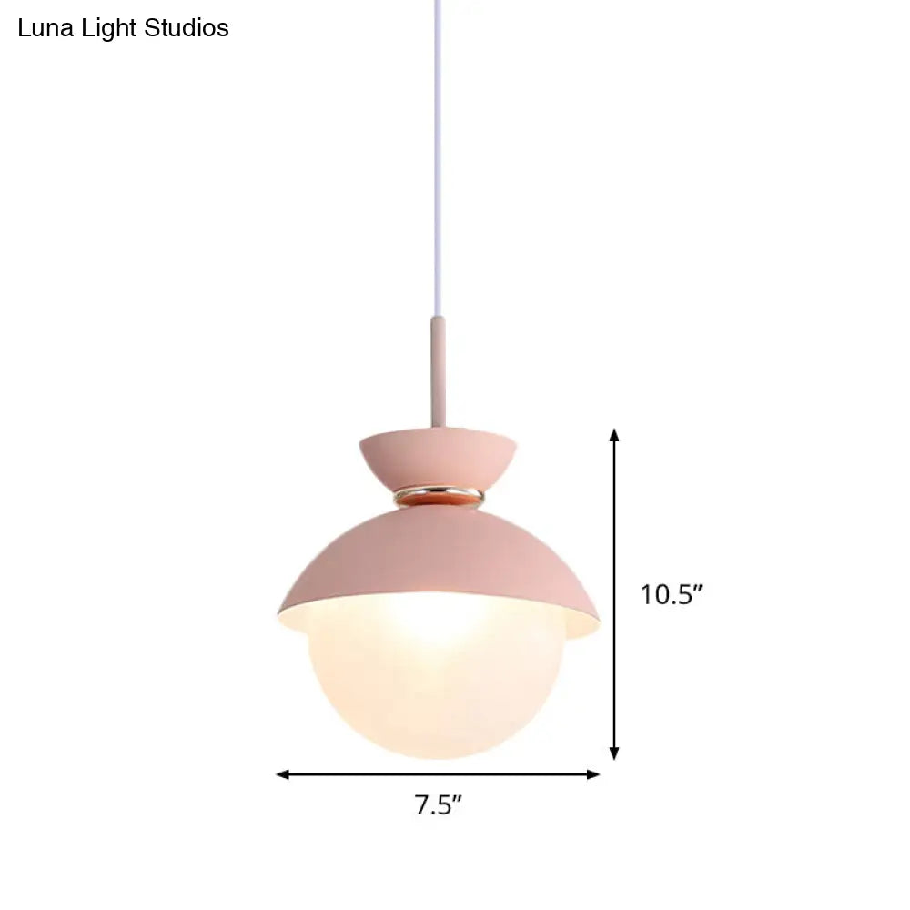 Macaron Flared Pendant Light: Gray/Blue/Pink Ideal For Dining Room