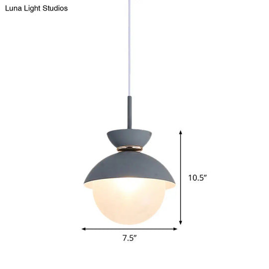 Macaron Flared Pendant Light: Gray/Blue/Pink Ideal For Dining Room