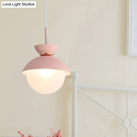 Macaron Flared Pendant Light: Gray/Blue/Pink Ideal For Dining Room