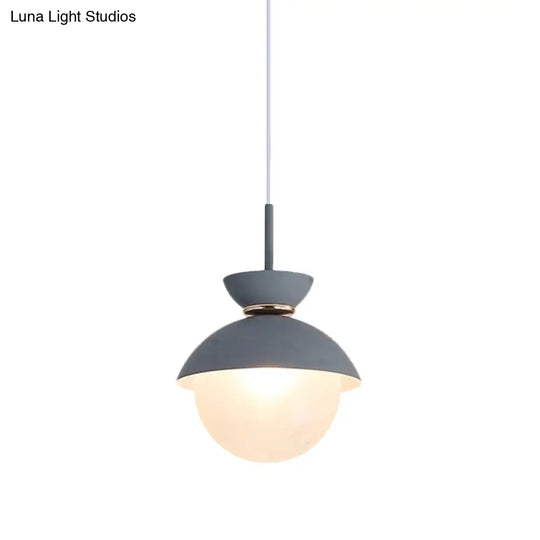 Macaron Flared Pendant Light: Gray/Blue/Pink Ideal For Dining Room