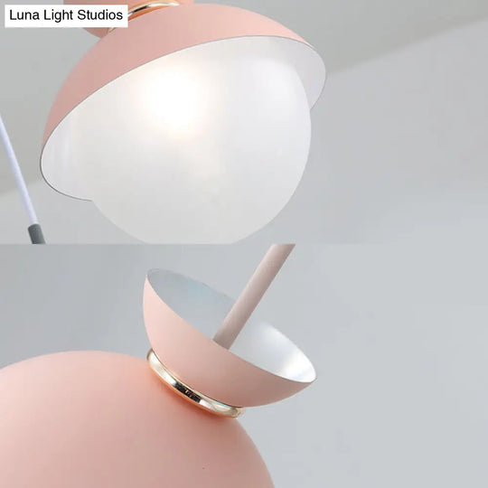 Macaron Flared Pendant Light: Gray/Blue/Pink Ideal For Dining Room