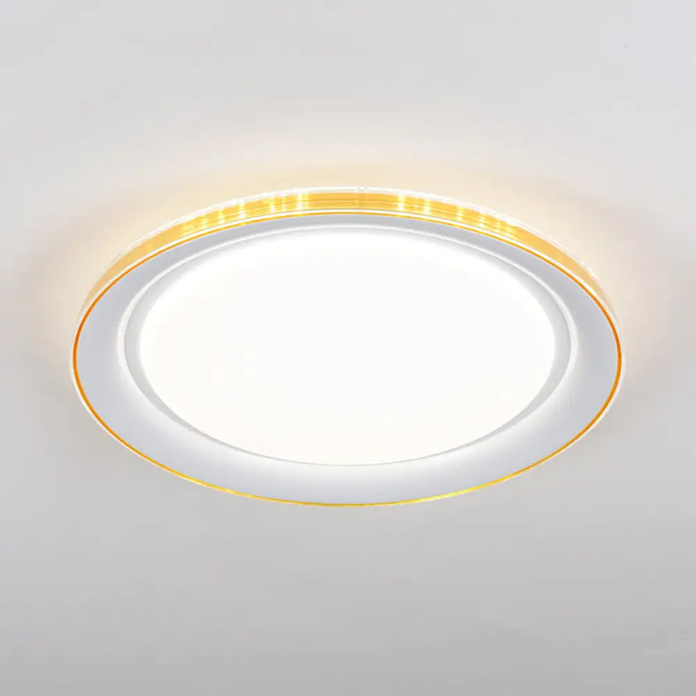 Macaron Modern Ceiling Mount Led Light With Acrylic Undertint - Ideal For Office Gold