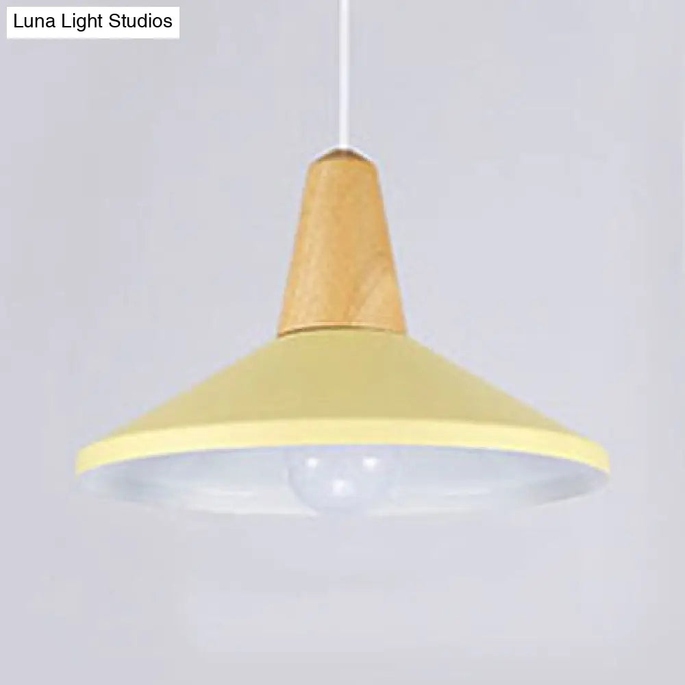 Adjustable Aluminum Pendant Light - Modern Macaron Design 10/14 Inch Width Single Head Living Room