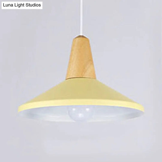 Adjustable Aluminum Pendant Light - Modern Macaron Design 10/14 Inch Width Single Head Living Room