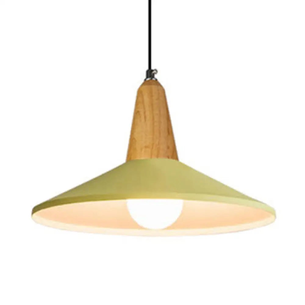 Macaron Pendant Lamp - Aluminum 10/14 Inch Wide Adjustable Cord Living Room Light Yellow / 14’