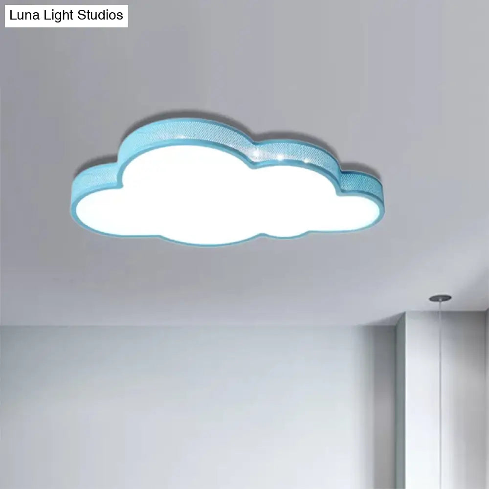 Macaron Perforated Cloud Ceiling Lamp – Metal And Acrylic Flush Mount For Hallway Led Light