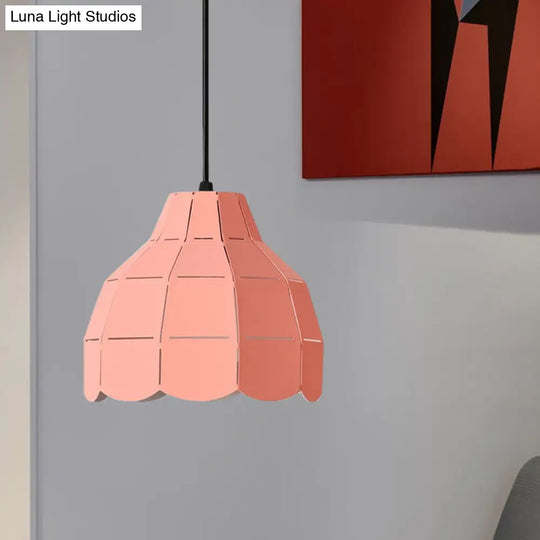 Macaron Scallop Dome Pendant Light - Pink/Yellow/Blue Perfect For Living Room