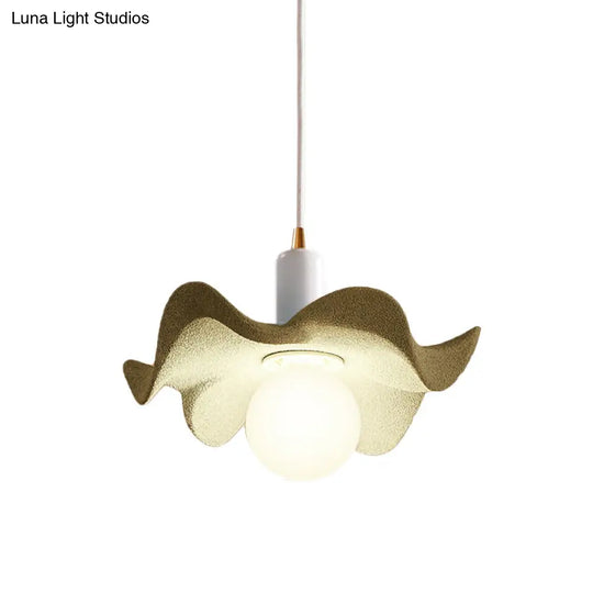 Macaron Style Floral Pendant Lamp: Single Light Kids Bedroom Suspension