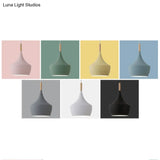 Macaron Style Geometric Pendant Light - Modern Metal Hanging Fixture For Dining Room