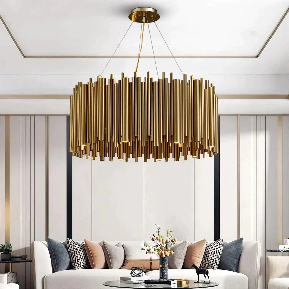Maddison - Luxury Modern Round Gold Chandelier For Living Room Chandeliers