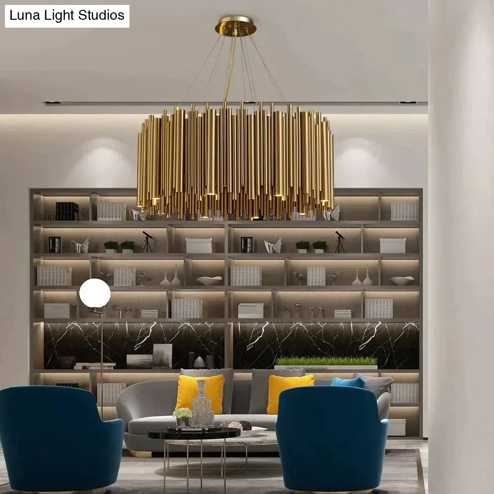 Laura - Luxury Modern Round Gold Chandelier For Living Room Chandeliers