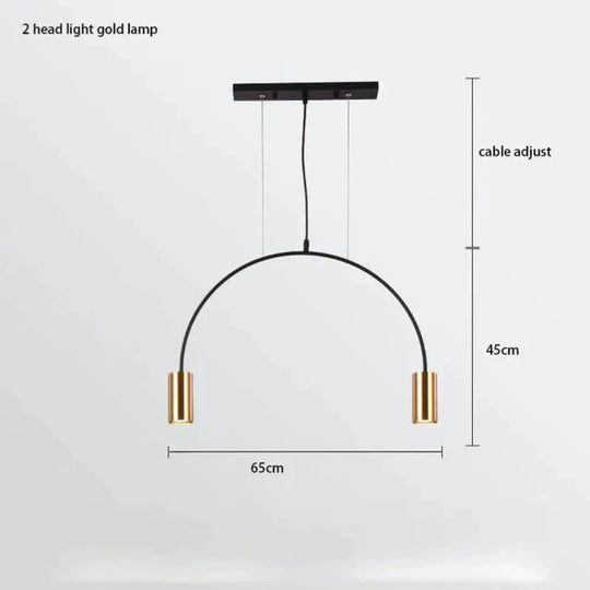 Madelyn - Minimalist Pendant Lamp 2 Light Bronze / Cold White