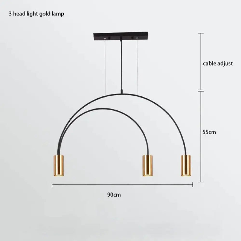 Madelyn - Minimalist Pendant Lamp 3 Light Bronze / Cold White