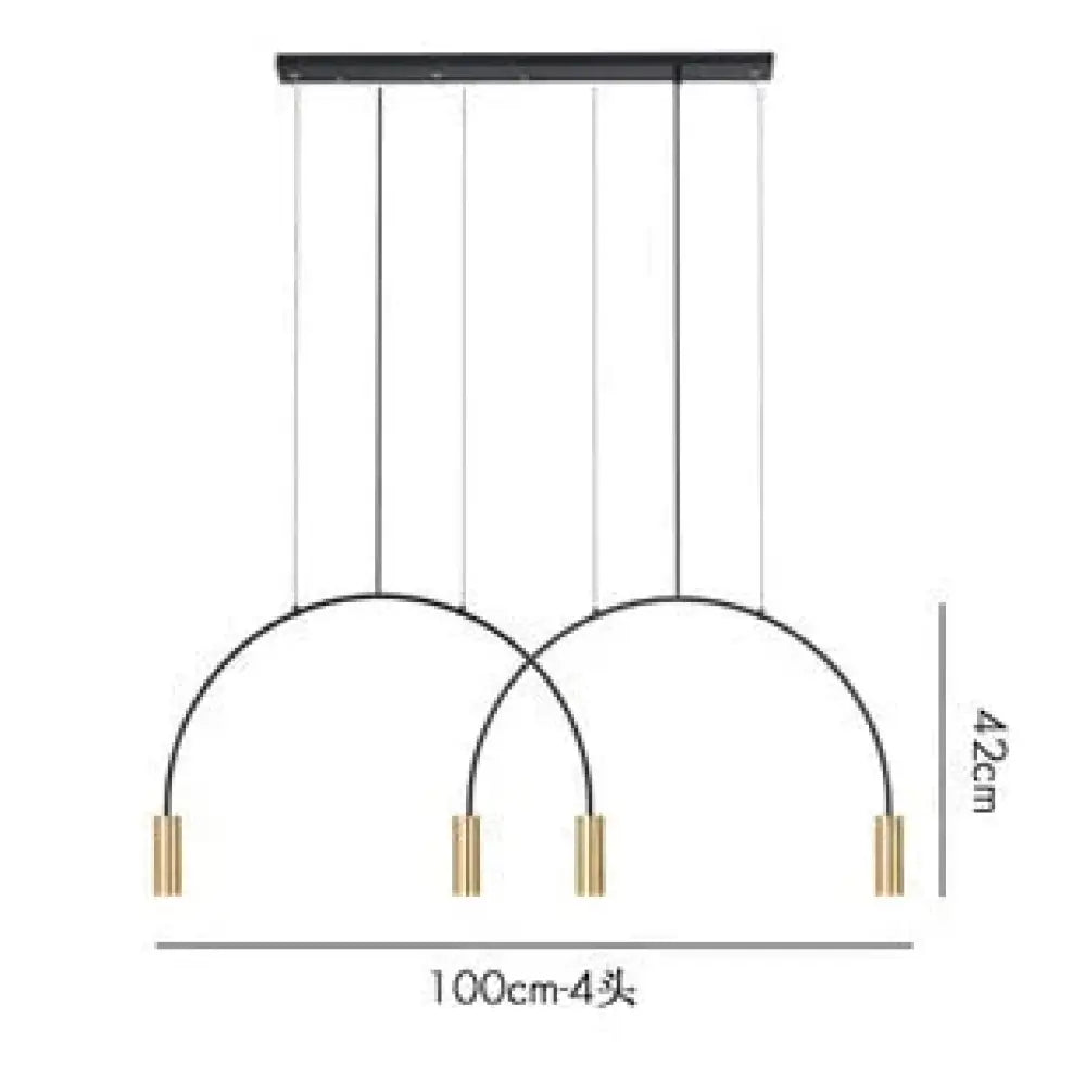 Madelyn - Minimalist Pendant Lamp 4 Light Bronze / Cold White