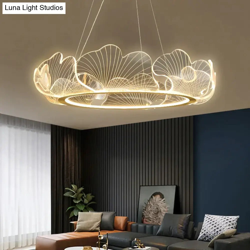 Mancos - Acrylic Leaves Led Modern Chandelier Chandelier