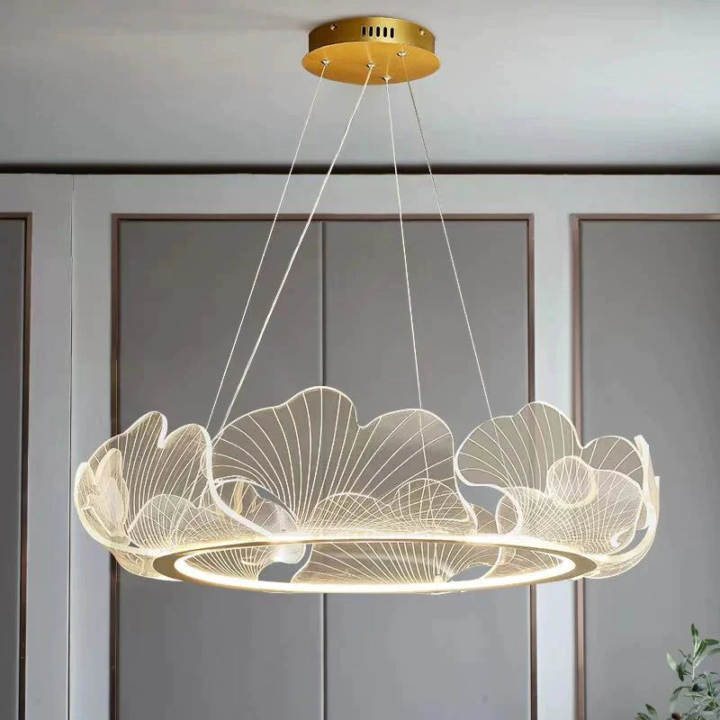 Mancos - Acrylic Leaves Led  Modern  Chandelier