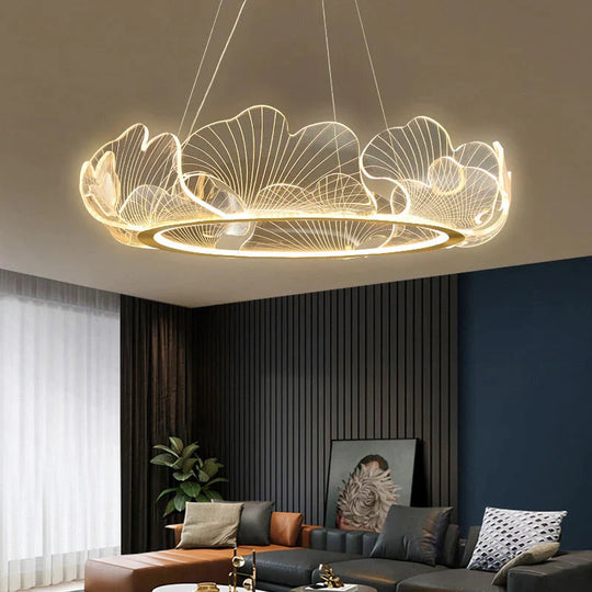 Mancos - Acrylic Leaves Led  Modern  Chandelier